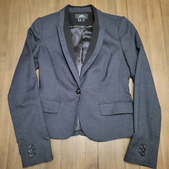 Mexx Cropped Plaid Blazer Women's Size 6 - Picture 6 of 6